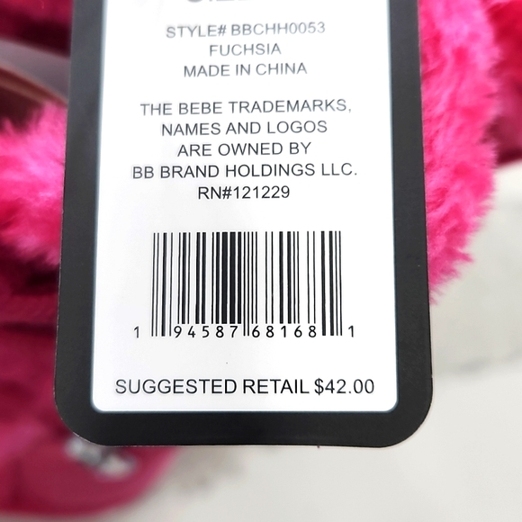 ✨ BEBE Sparkle Queen Toddler Boots | Hot Pink Faux Fur & Rhinestone Glam ✨ - Picture 6 of 6